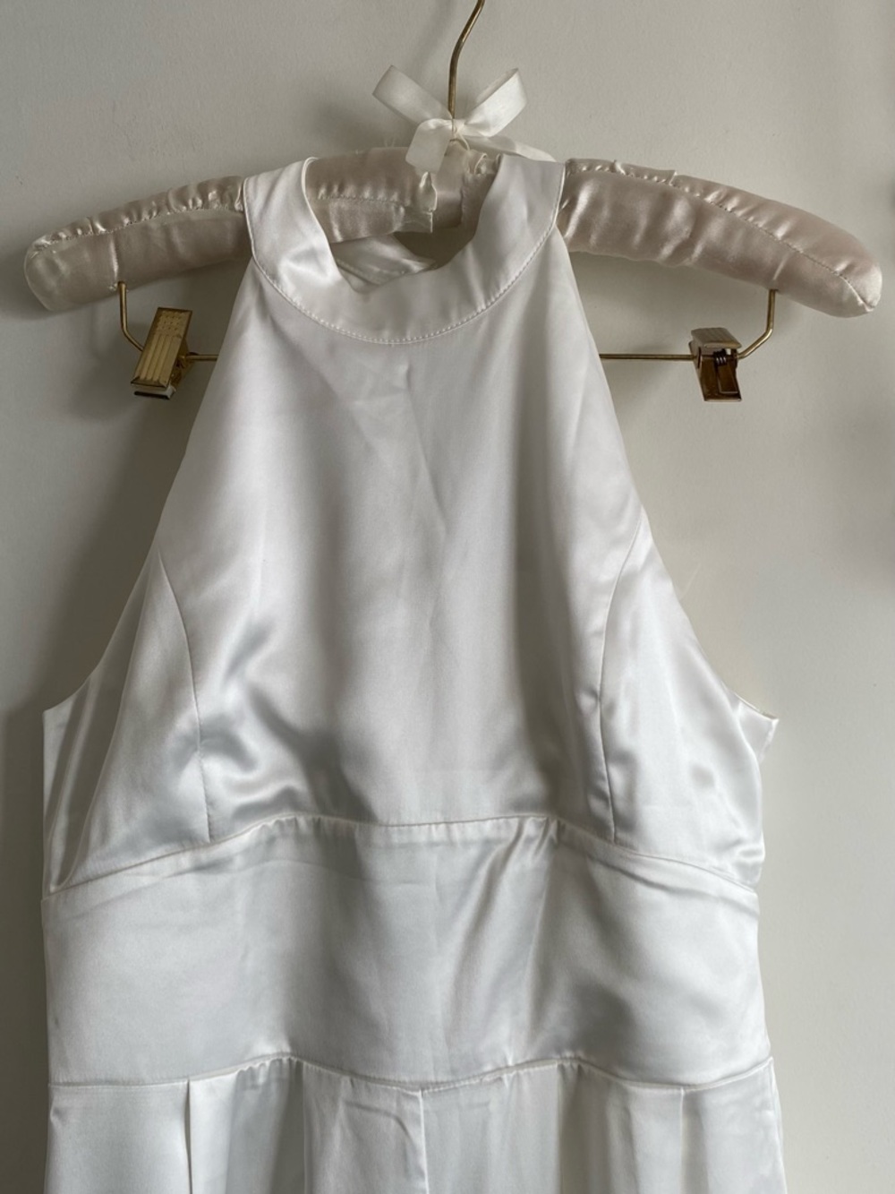 BELLA BARNETT WHITE SATIN JUMPSUIT - Picture 6 of 16